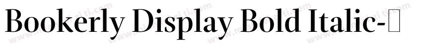 Bookerly Display Bold Italic字体转换